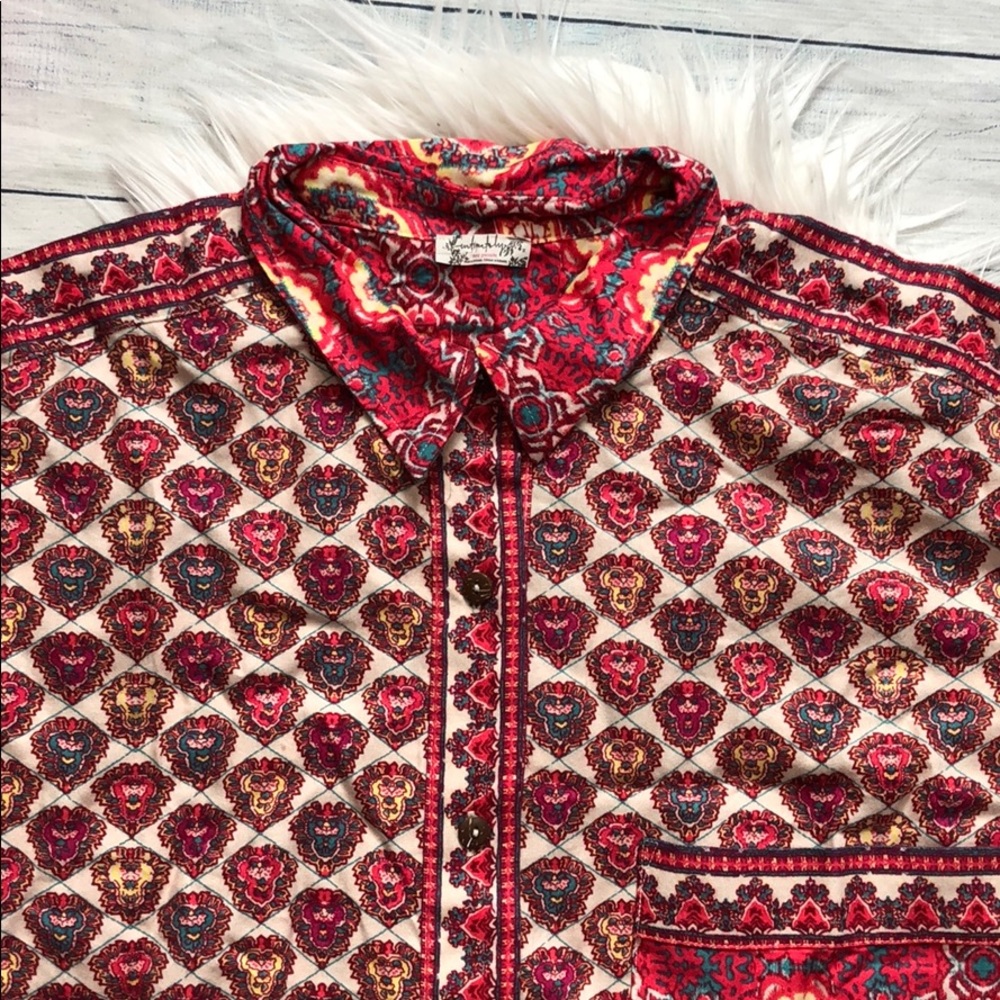 NWT Free People Happy Holibabe Pattern Sleep Shirt - Picture 6 of 13